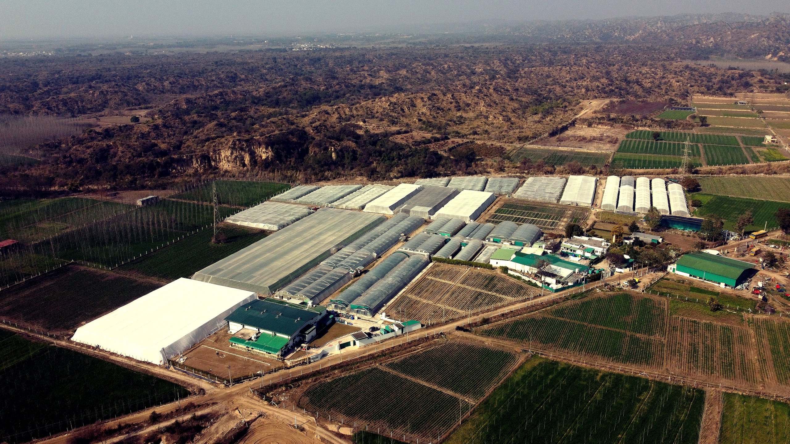 Aerial view of Sekhon Biotech facility